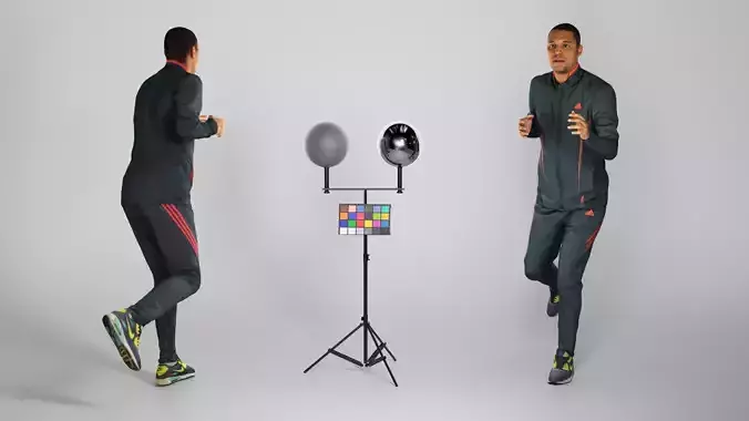 African man in sportsuit running 218