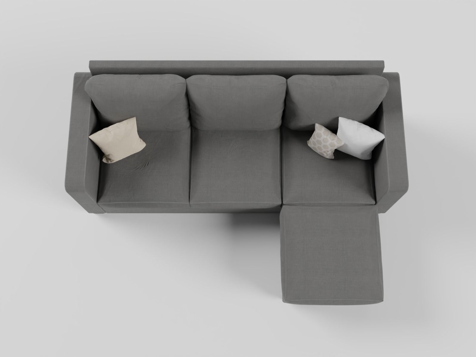 Modern Simple Couch 3D model_1