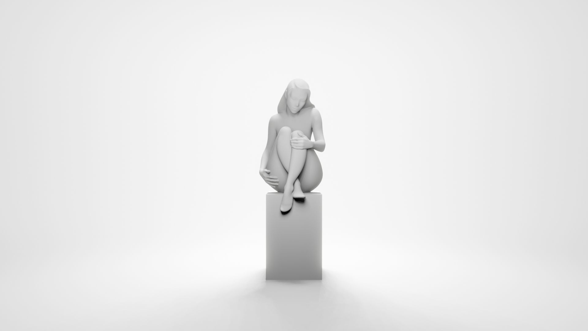 Woman sitting 2 3D print model_3