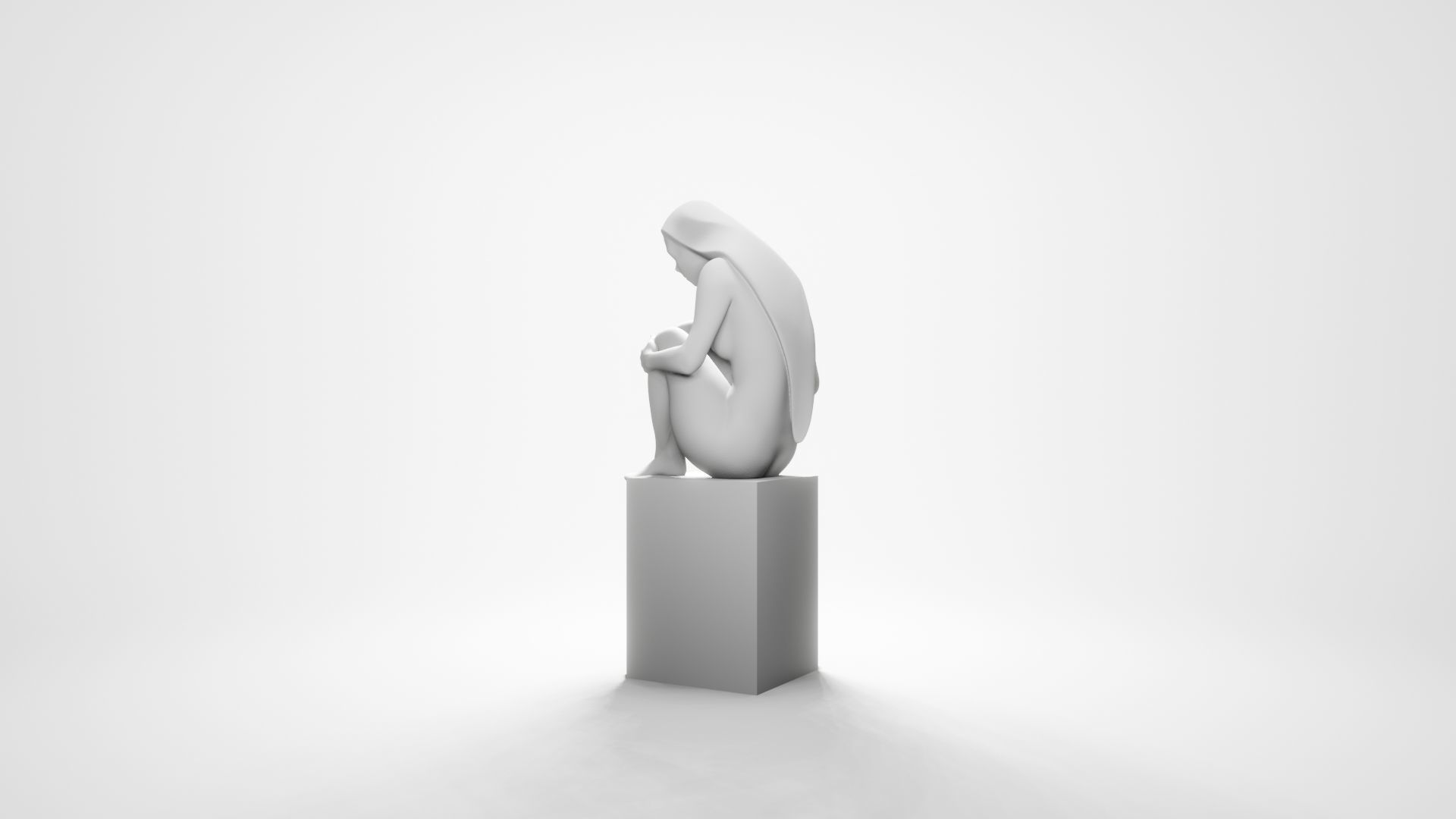 Woman sitting 2 3D print model_7