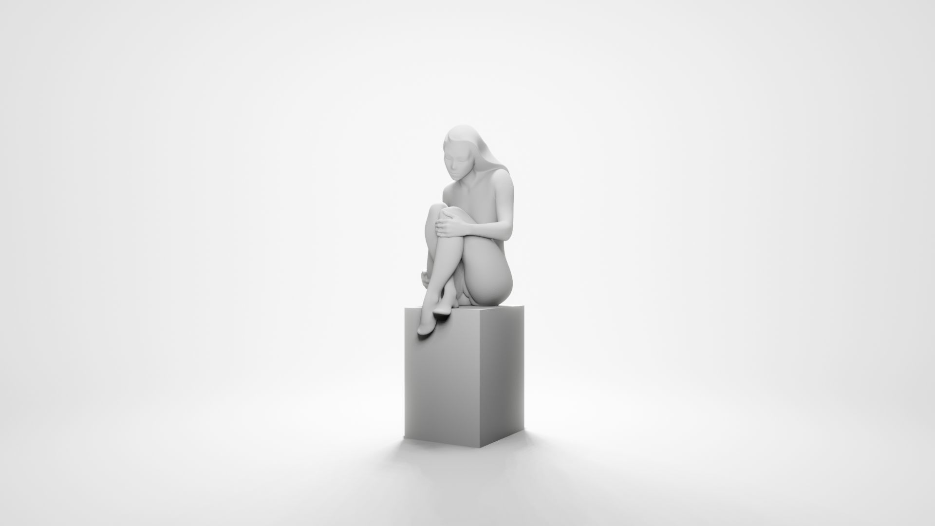 Woman sitting 2 3D print model_4