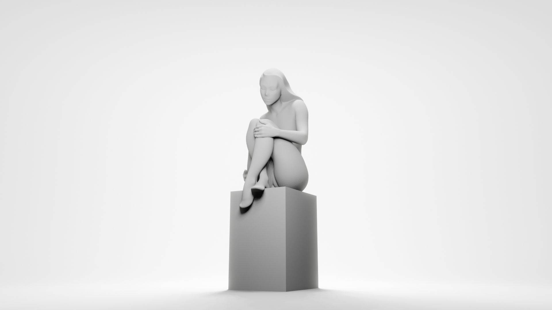Woman sitting 2 3D print model_16