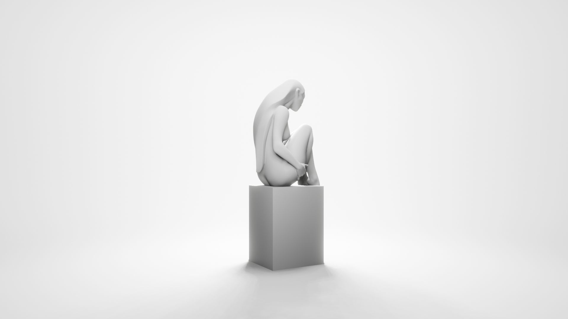 Woman sitting 2 3D print model_11