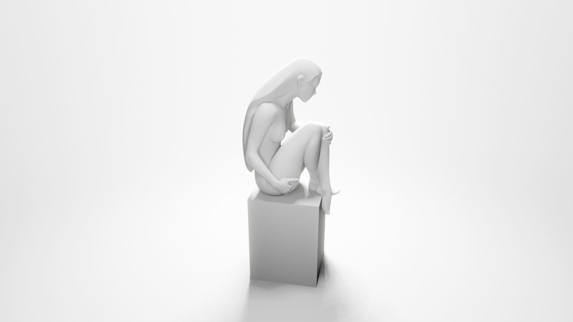 Woman sitting 2 3D print model_14