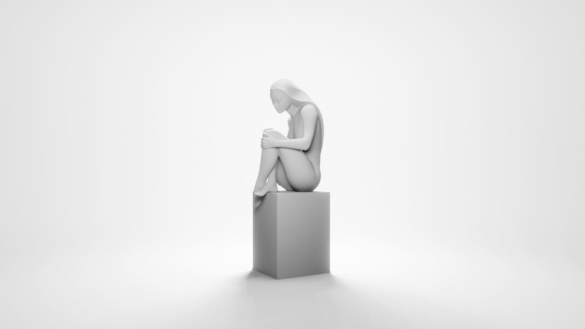 Woman sitting 2 3D print model_5
