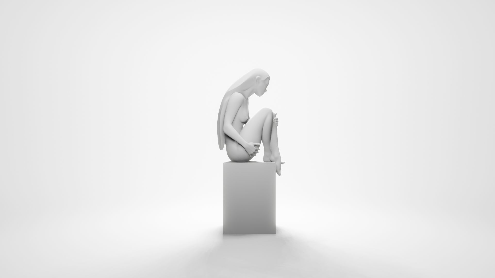 Woman sitting 2 3D print model_12