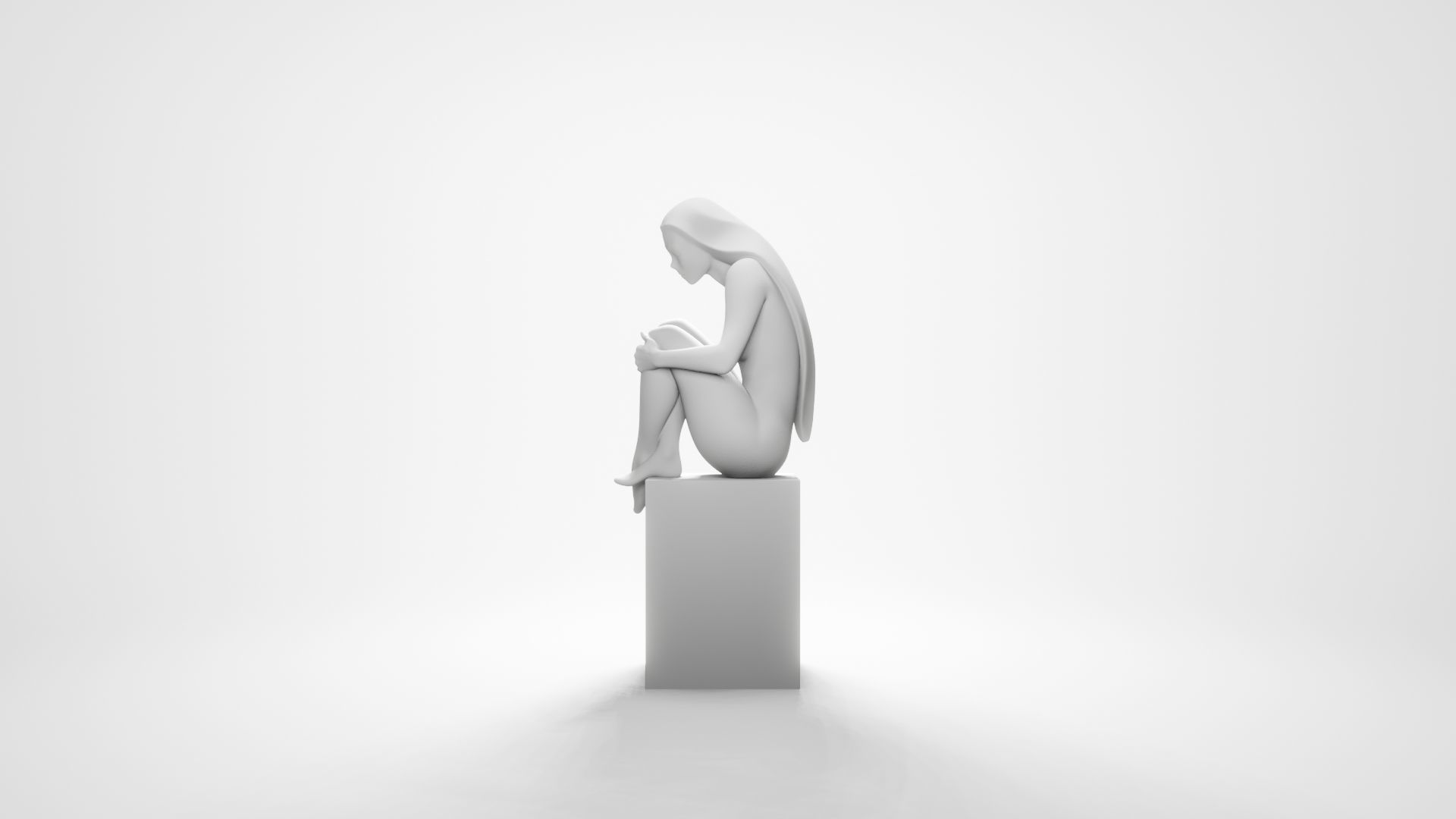 Woman sitting 2 3D print model_6