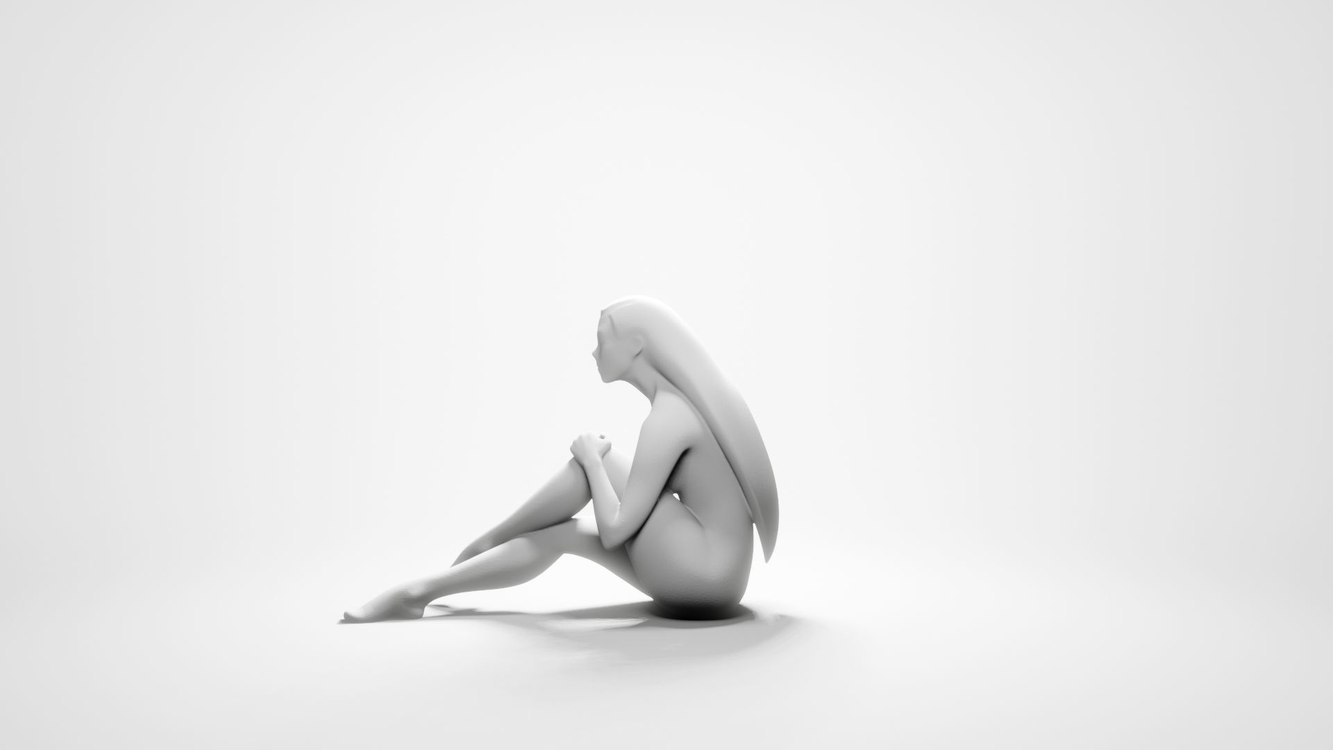 Woman sitting 4 3D print model_6