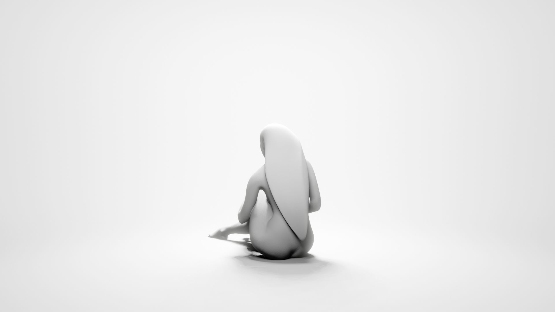 Woman sitting 4 3D print model_8