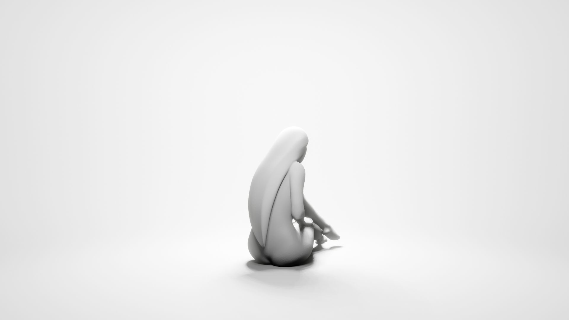 Woman sitting 4 3D print model_10