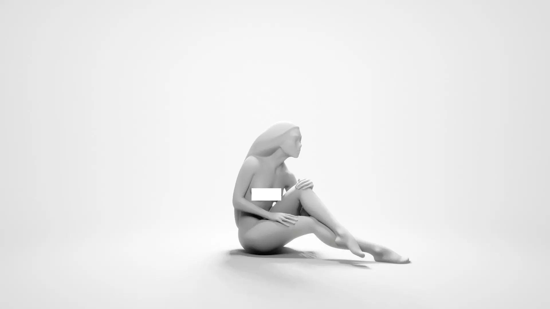 Woman sitting 4 3D print model_0