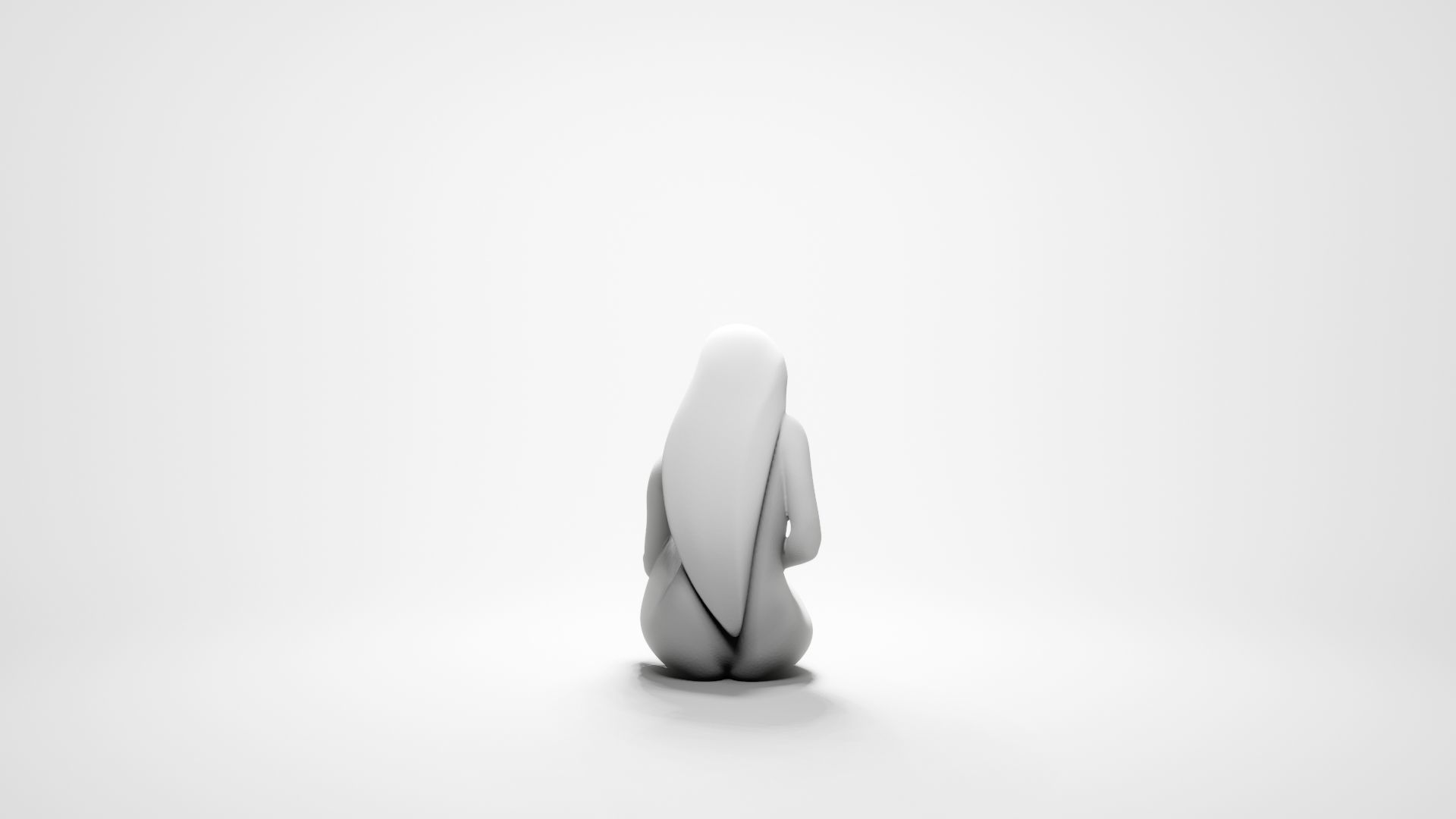 Woman sitting 4 3D print model_9