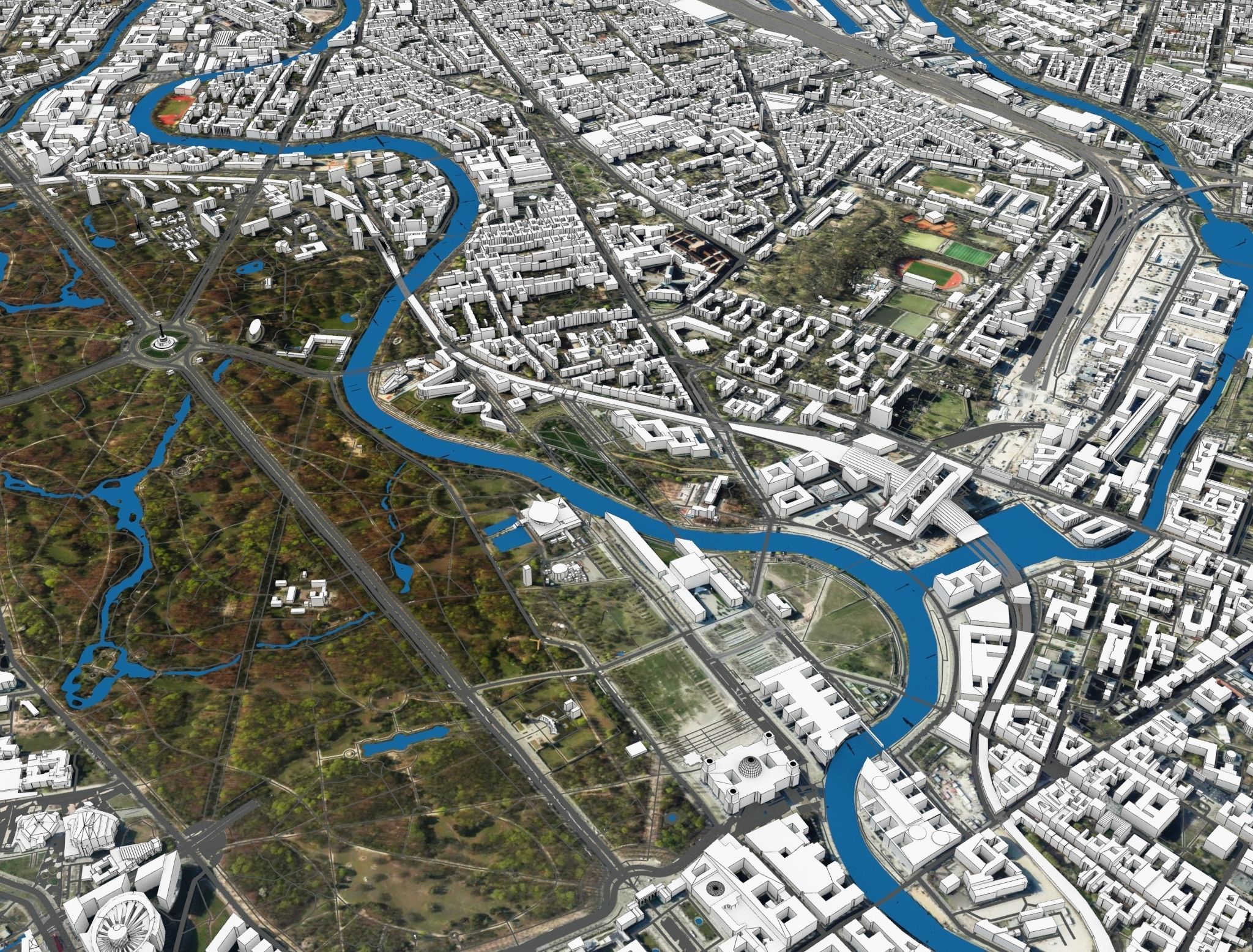 Cityscape Berlin Germany 3D model_3