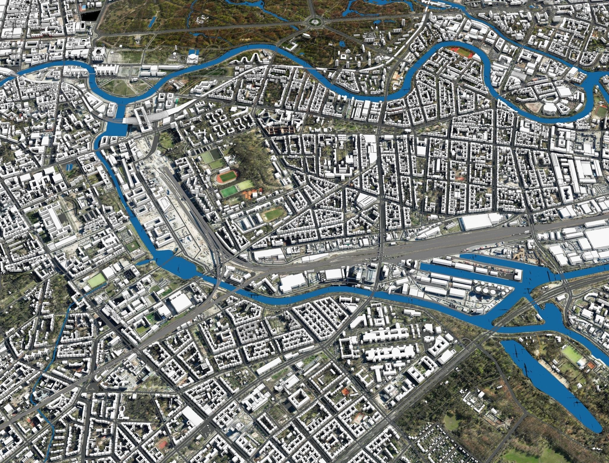 Cityscape Berlin Germany 3D model_8