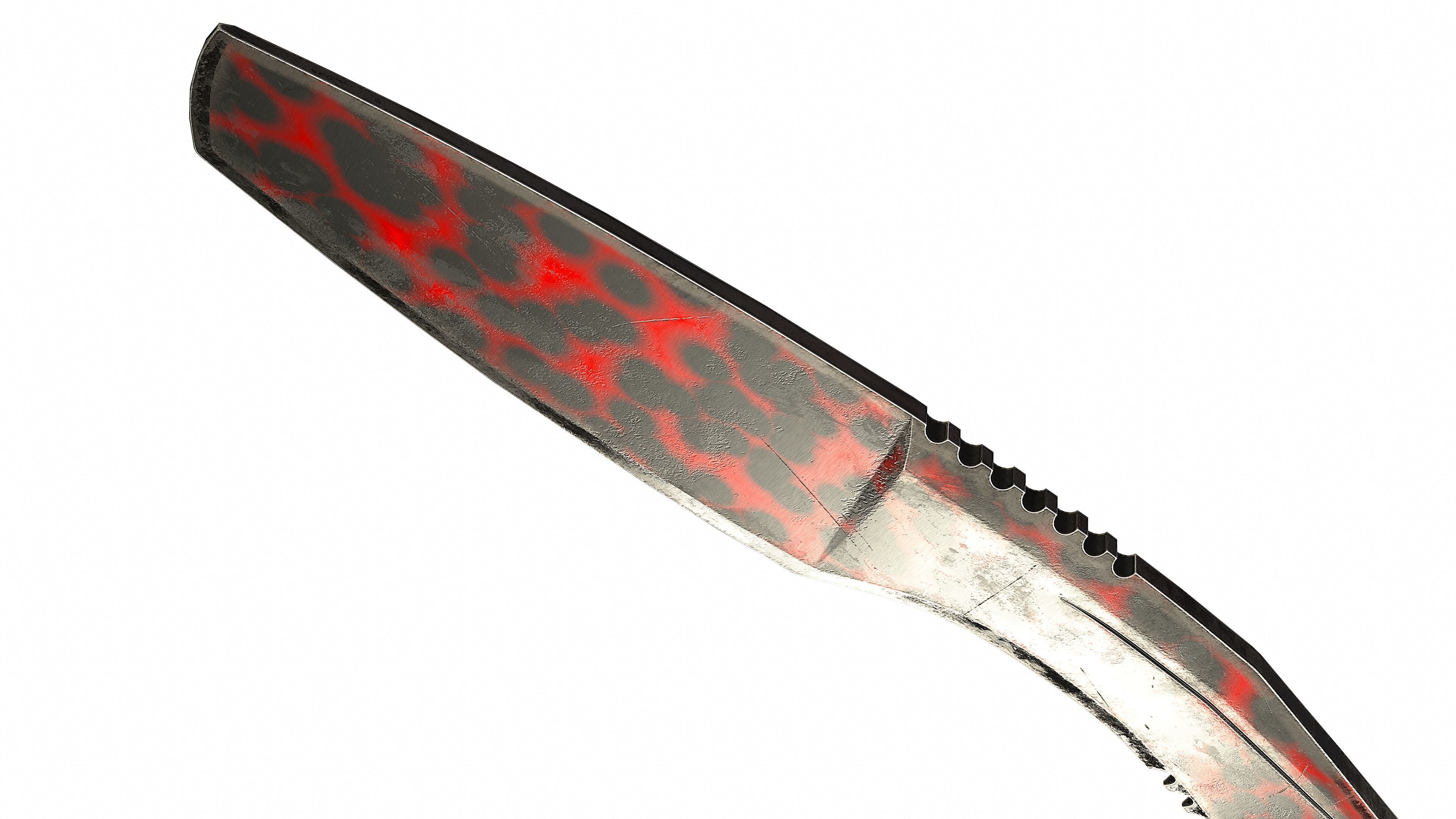 Kukri Knife -Image Printed- Low-poly 3D model_11