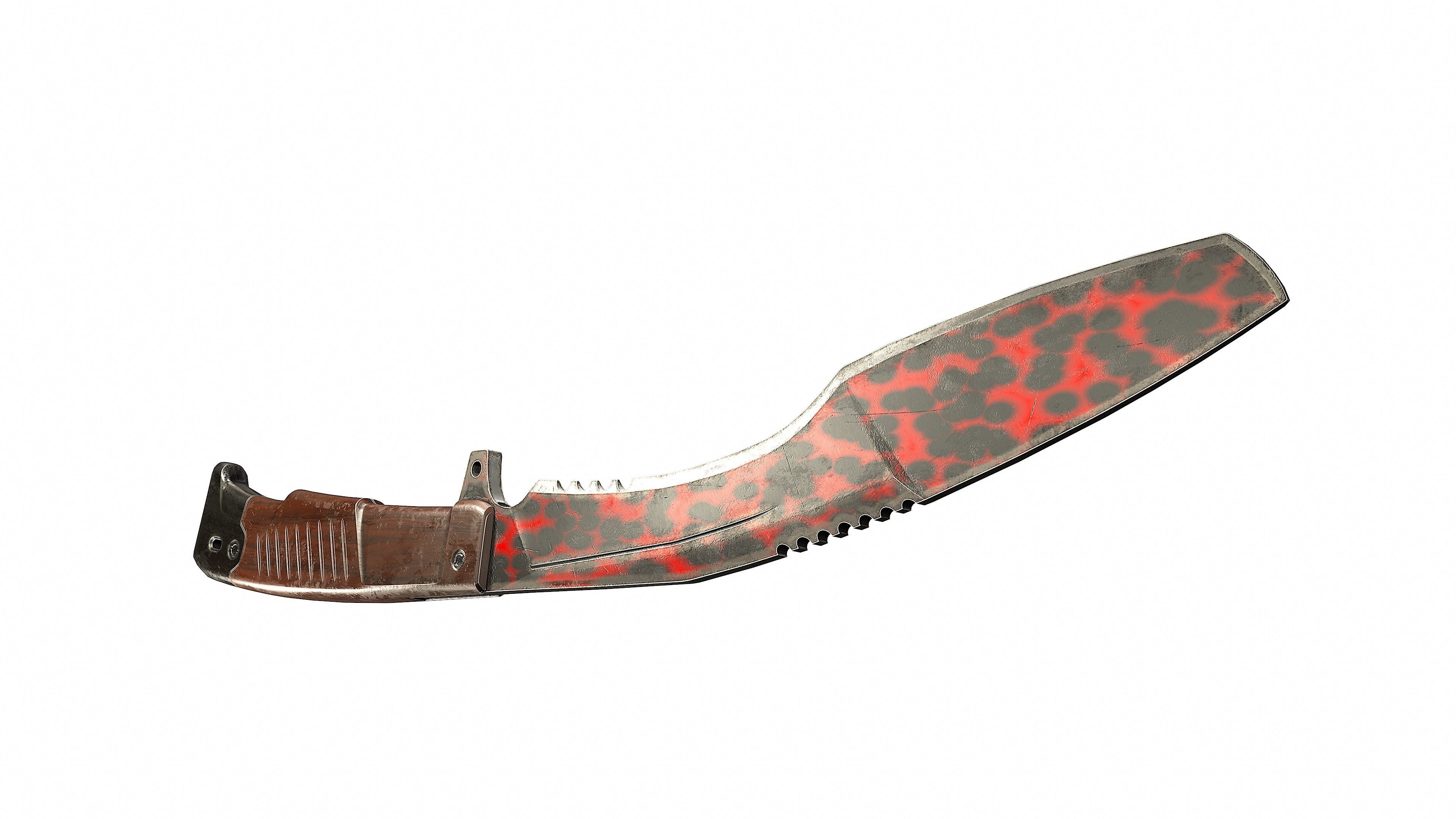 Kukri Knife -Image Printed- Low-poly 3D model_3