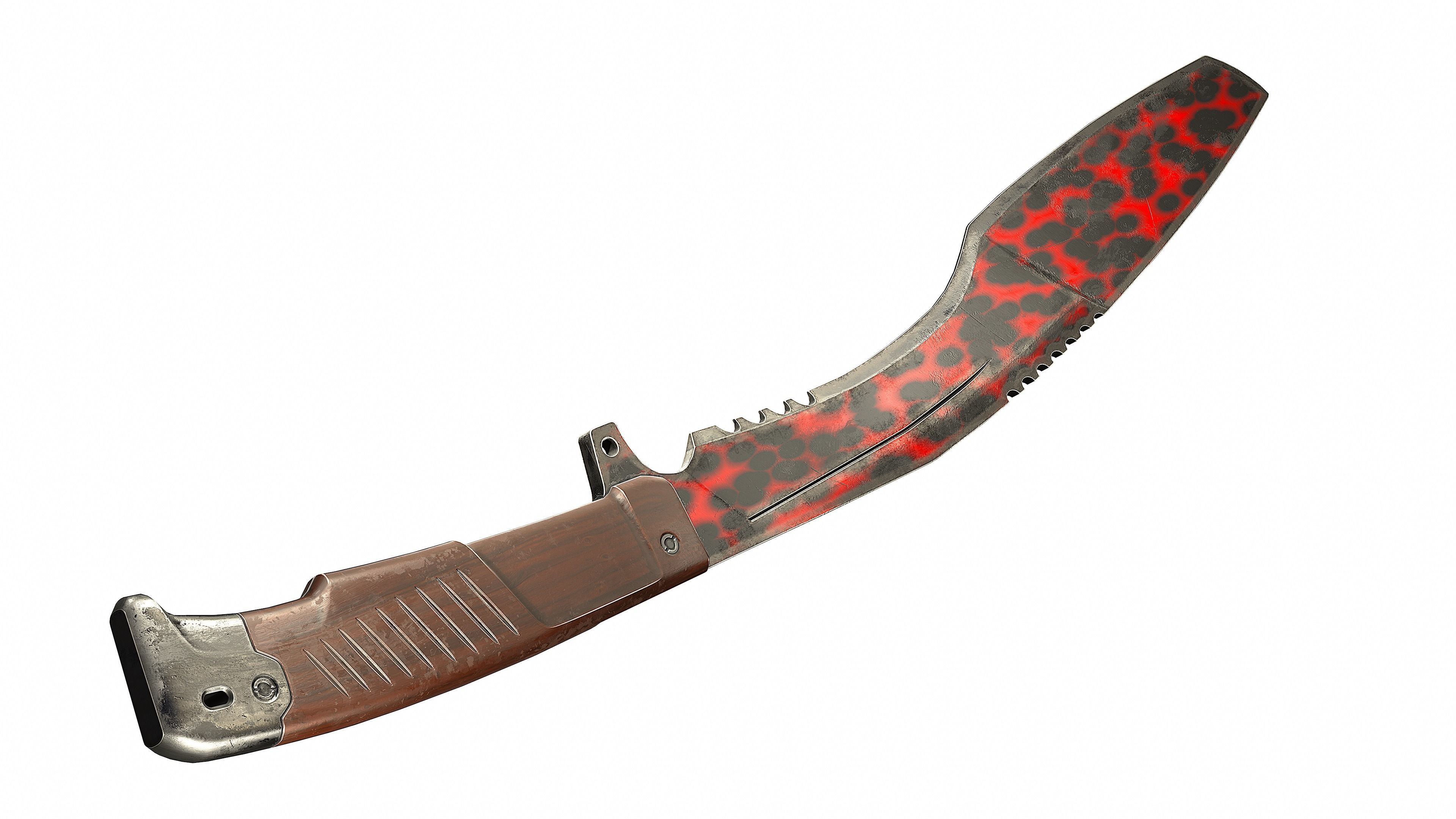 Kukri Knife -Image Printed- Low-poly 3D model_9