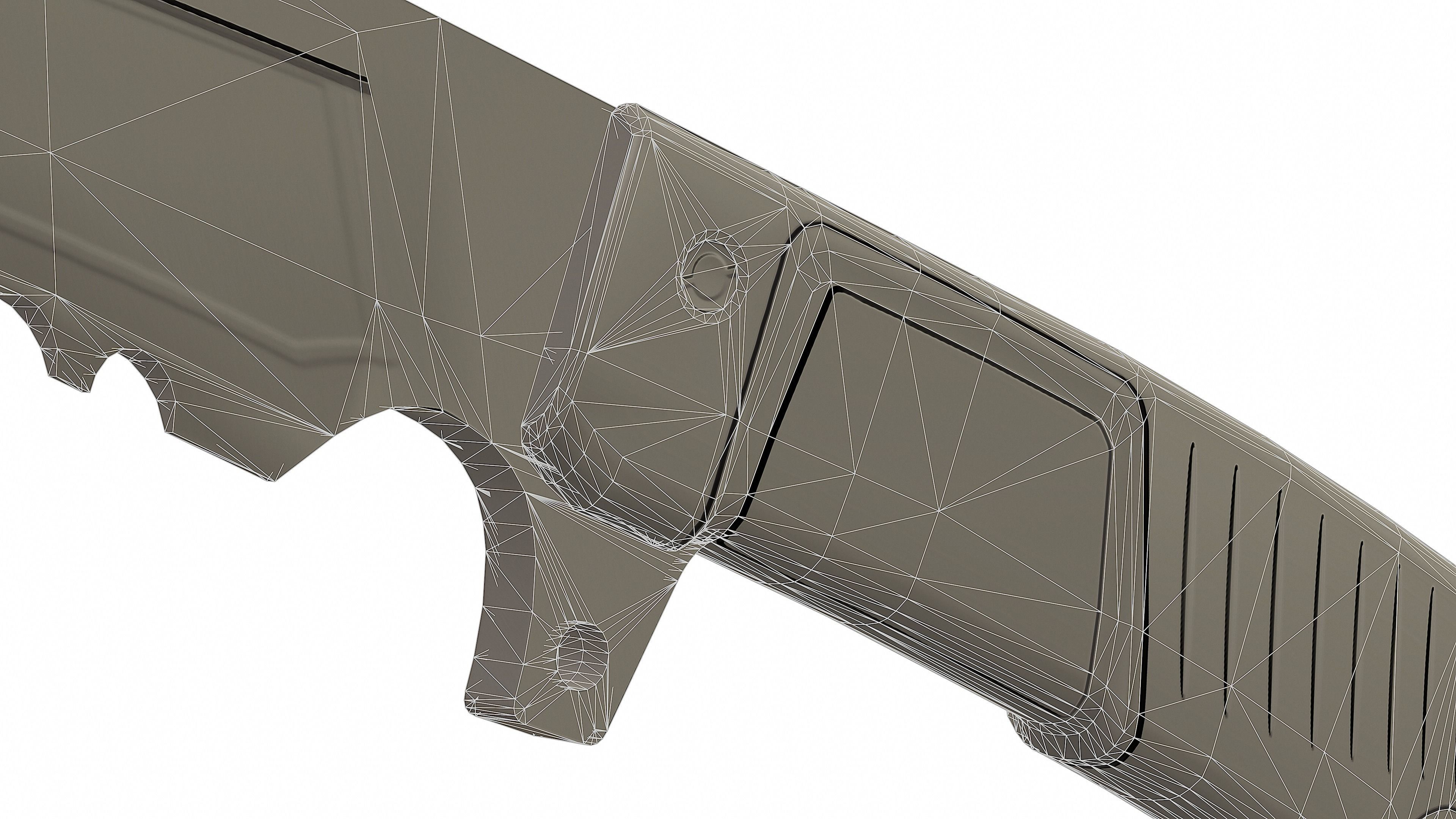 Kukri Knife -Image Printed- Low-poly 3D model_15