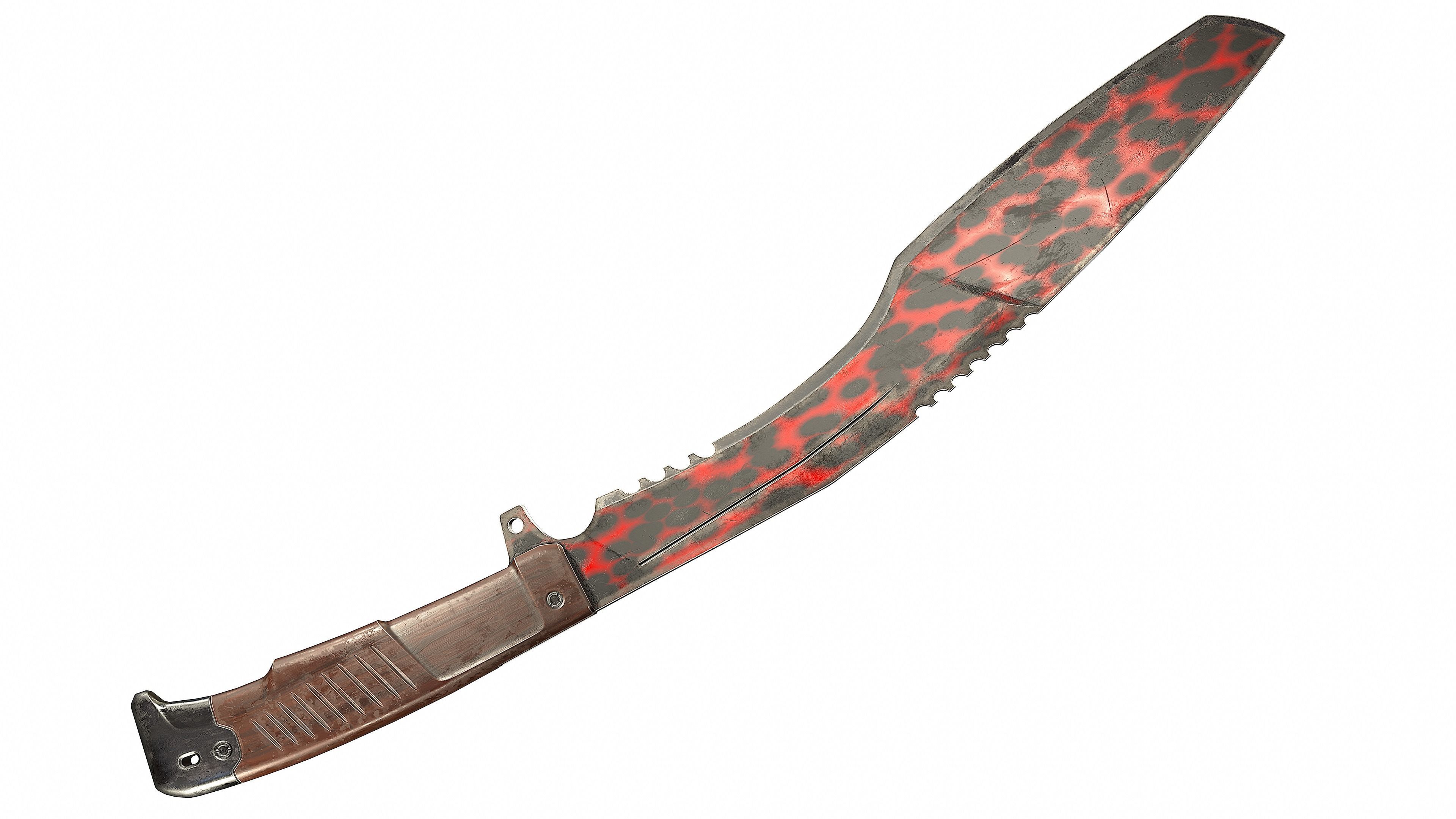 Kukri Knife -Image Printed- Low-poly 3D model_5