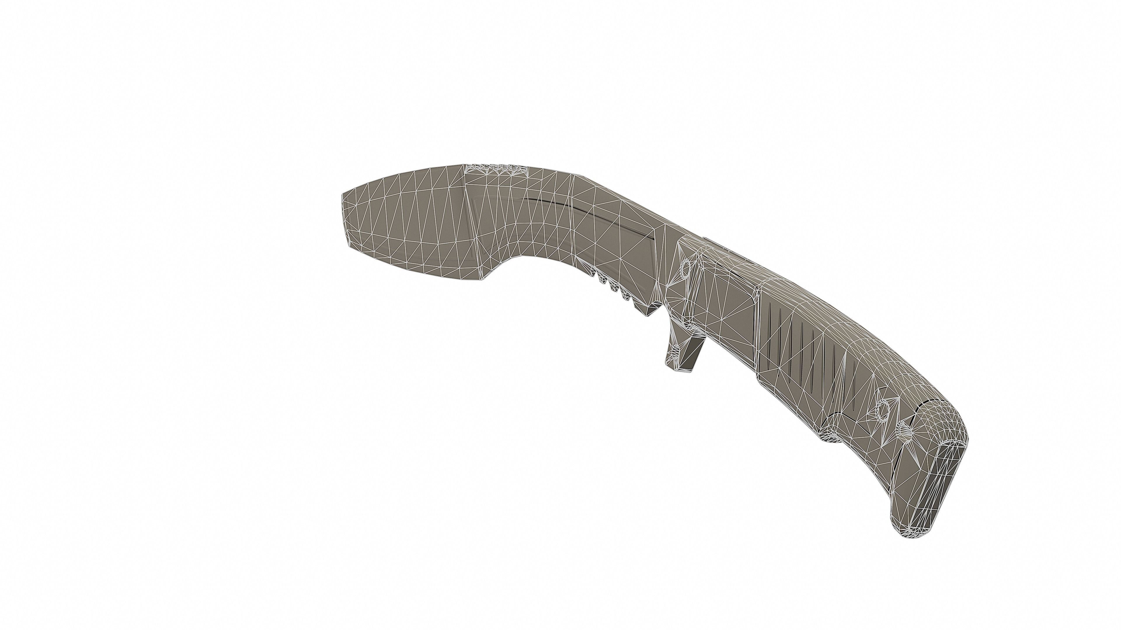 Kukri Knife -Image Printed- Low-poly 3D model_16