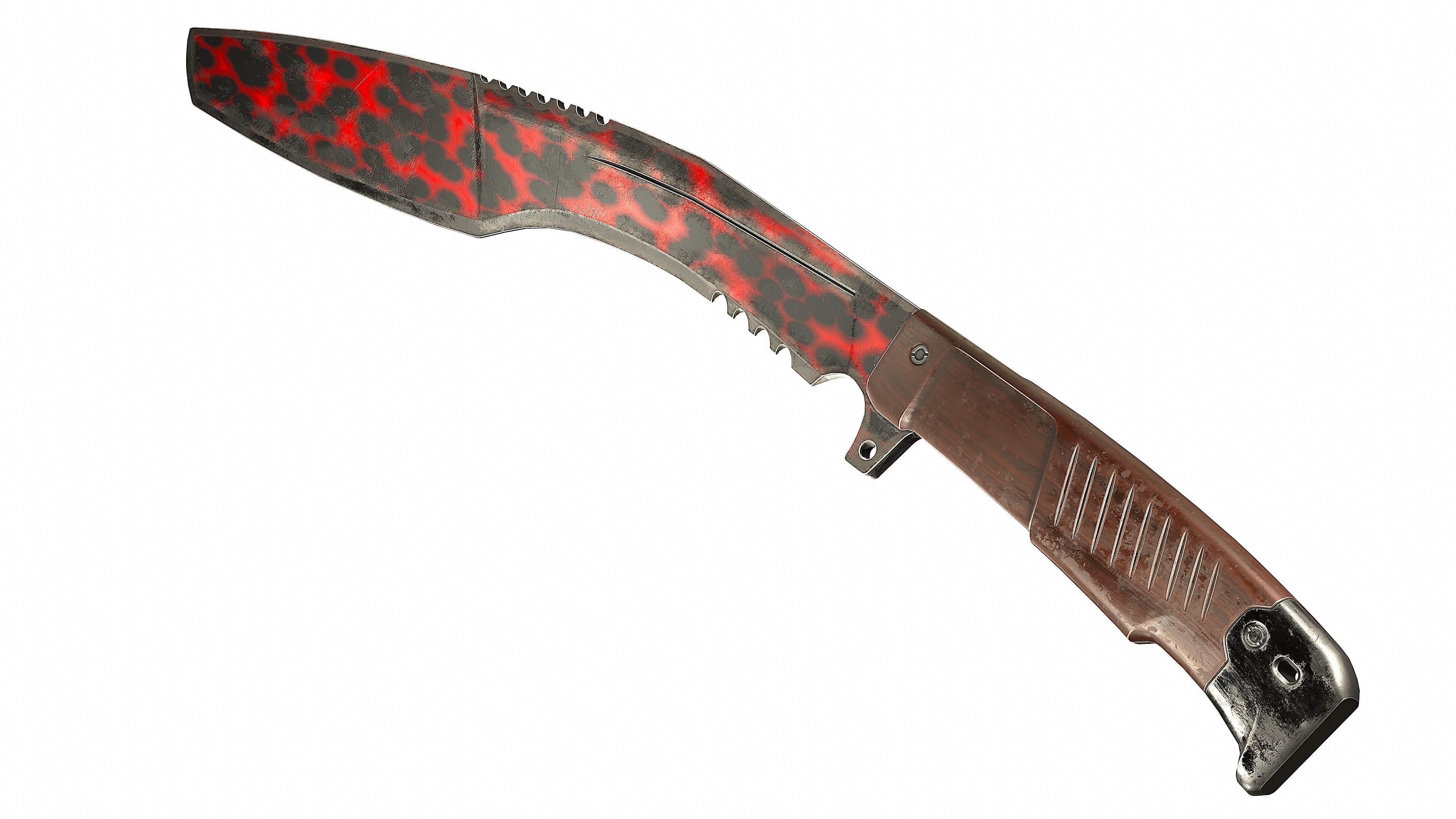 Kukri Knife -Image Printed- Low-poly 3D model_8