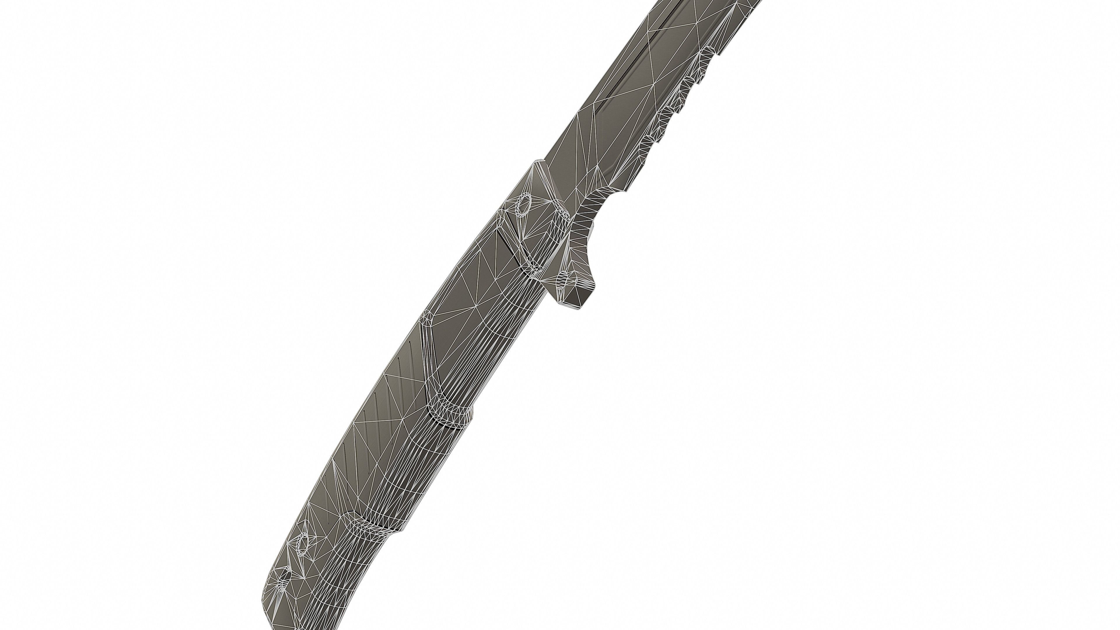 Kukri Knife -Image Printed- Low-poly 3D model_14