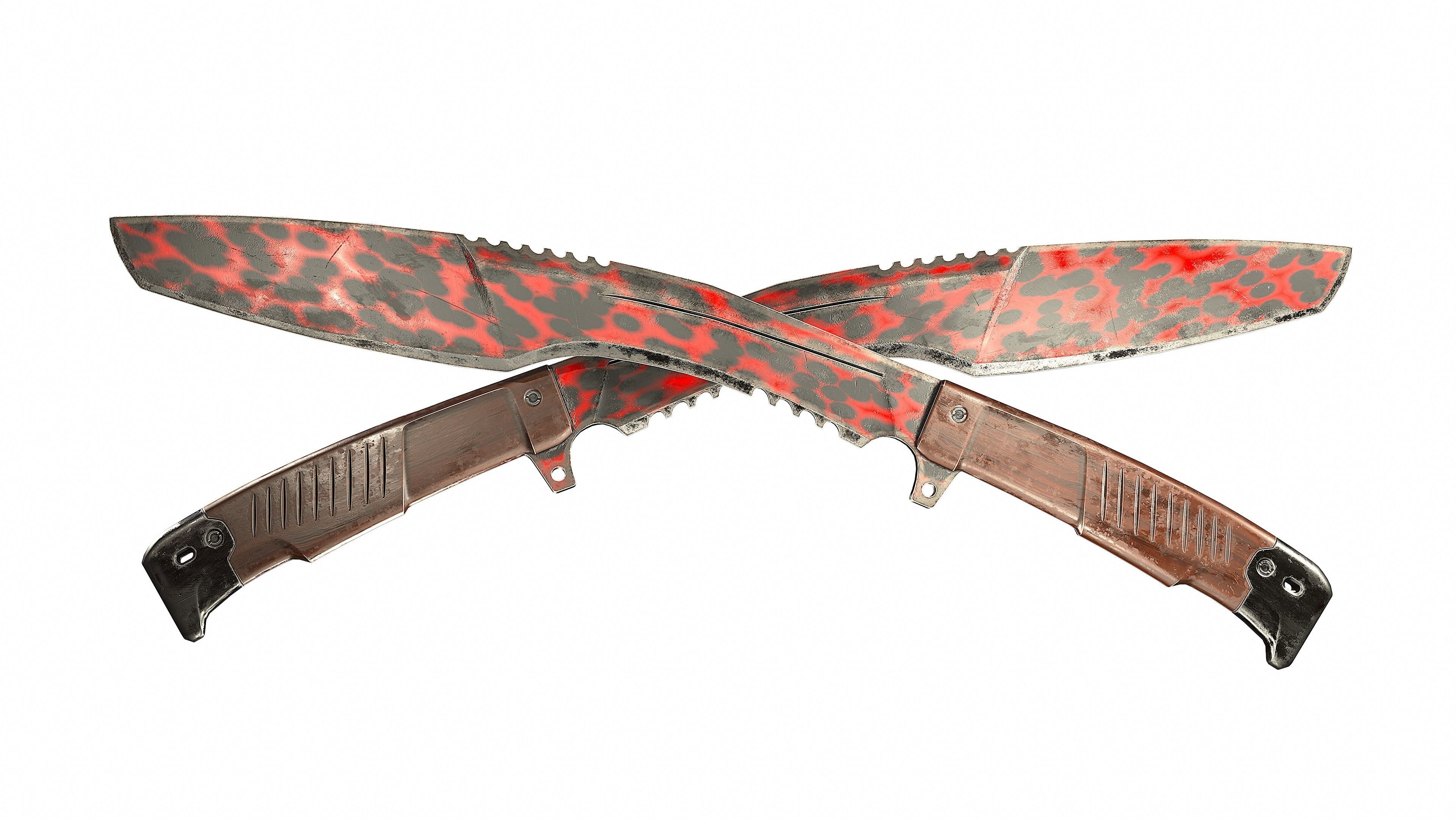 Kukri Knife -Image Printed- Low-poly 3D model_2