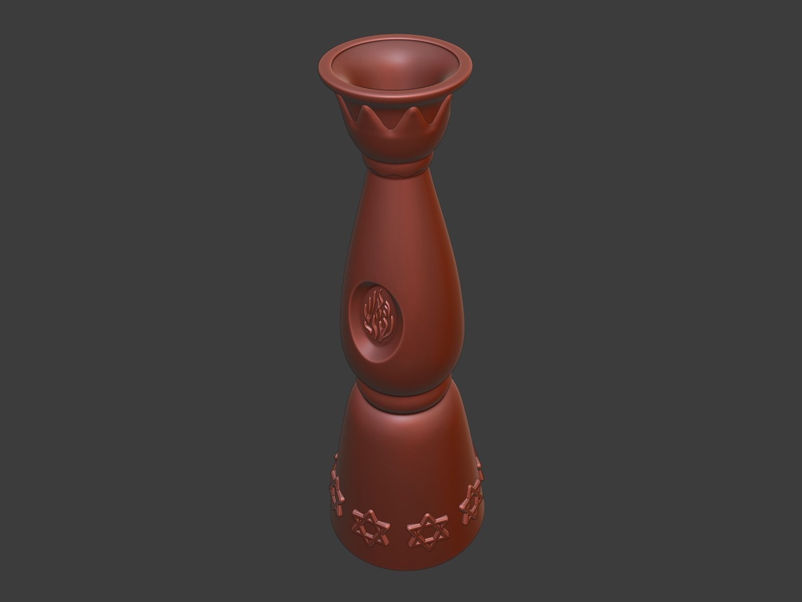 Jewish vase 3D print model_5