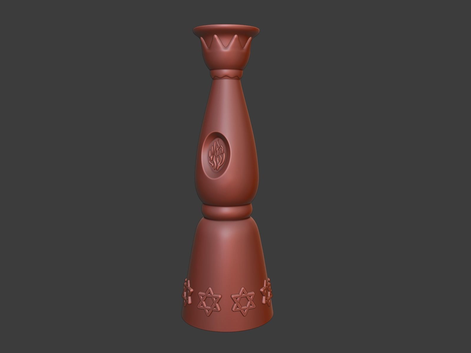 Jewish vase 3D print model_2