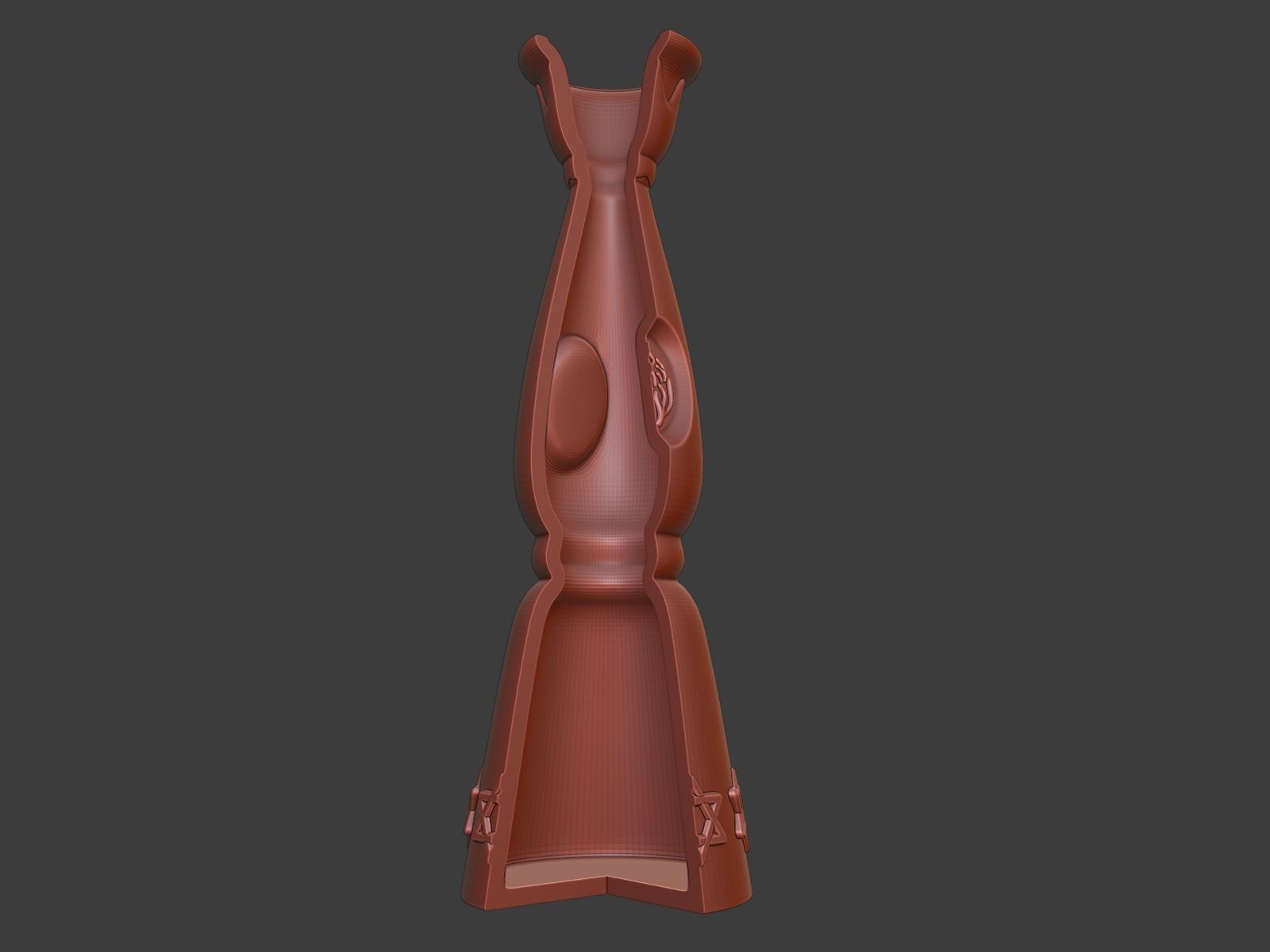 Jewish vase 3D print model_9