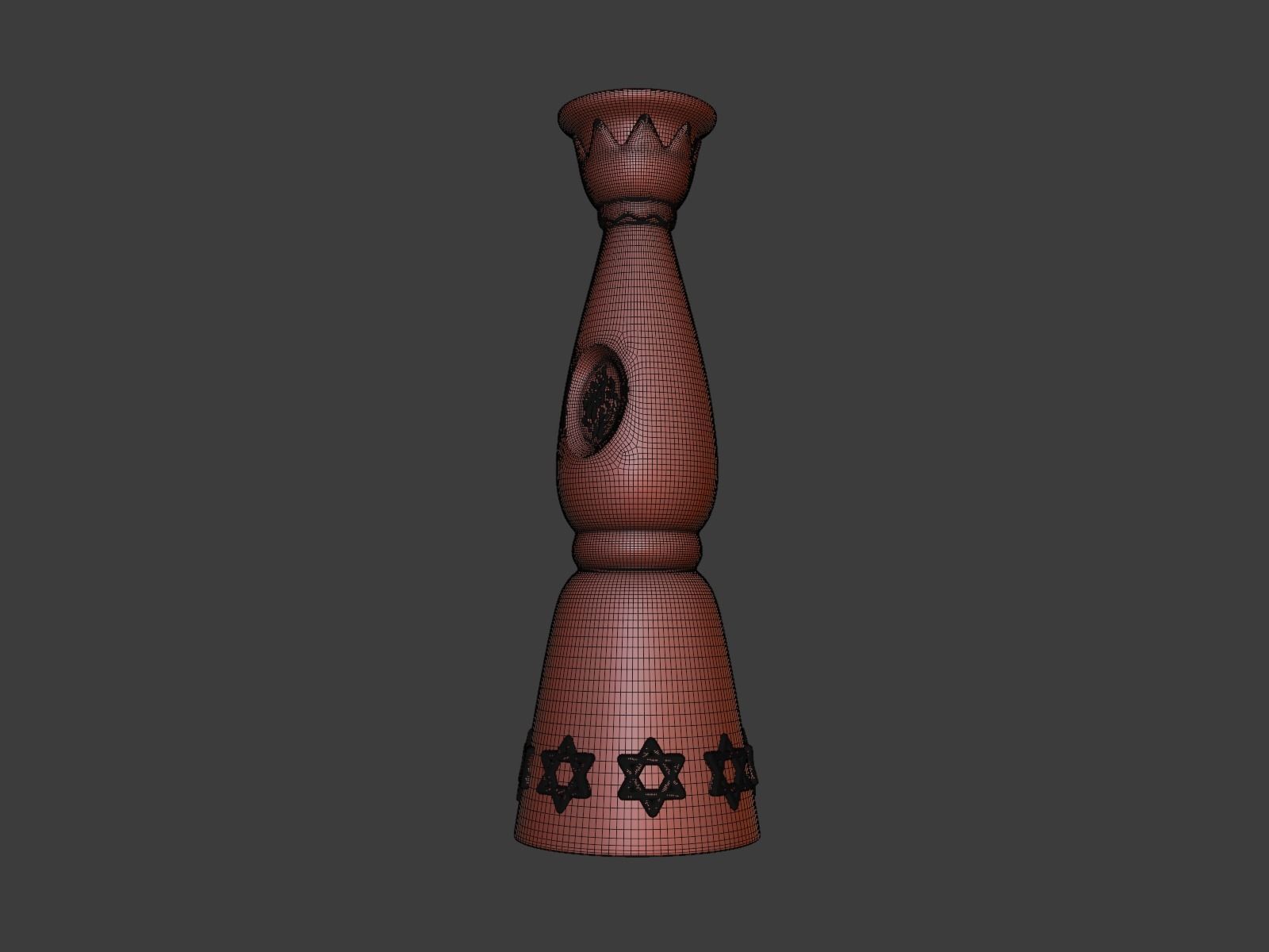 Jewish vase 3D print model_8