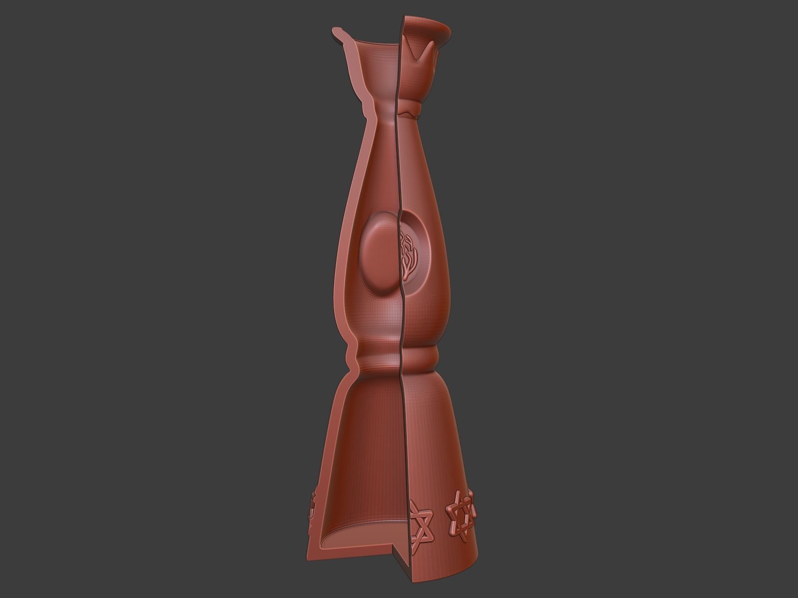 Jewish vase 3D print model_10