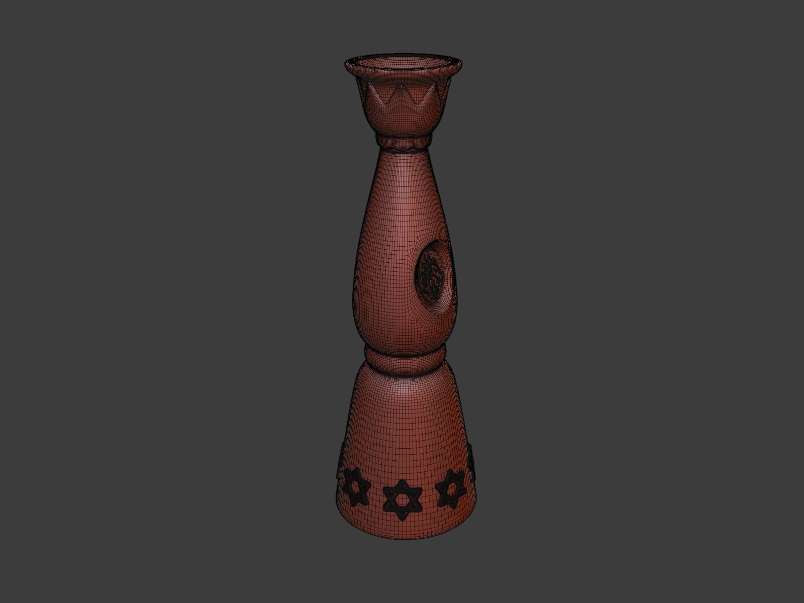 Jewish vase 3D print model_7