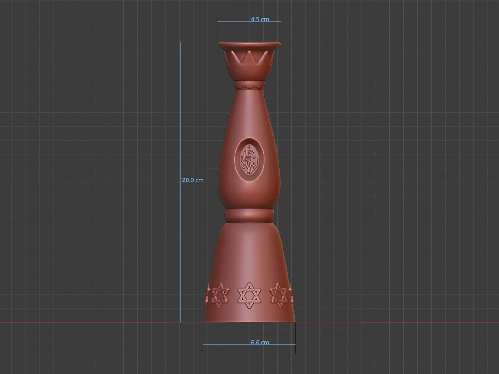 Jewish vase 3D print model_1