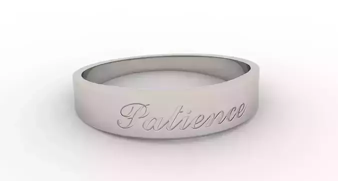 Patience Ring Female Platinum 3D print model