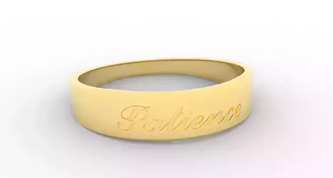 Patience Ring Female Gold 3D print model