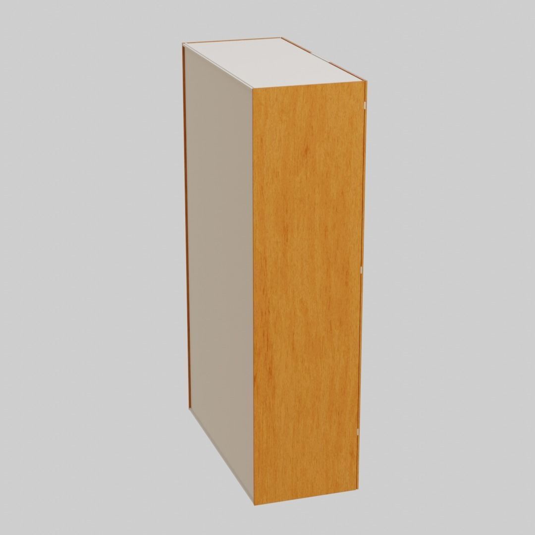 Wooden Wardrobe Free low-poly 3D model_6