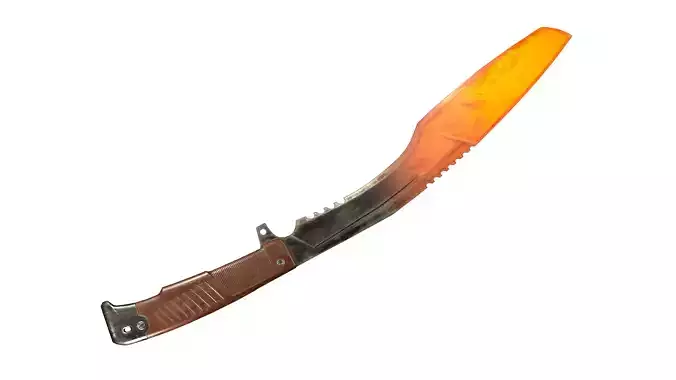 Lava Kukri Knife Low-poly 3D model