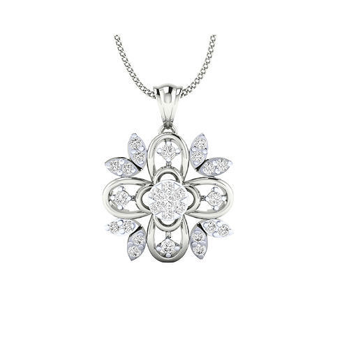 pendant-1179 rose gold pendant with diamonds 3D print model