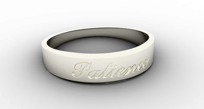 Patience Female Ring Silver 3D print model