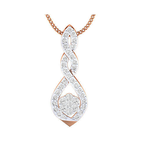 pendant-1175 infinity pendant with diamonds 3D print model