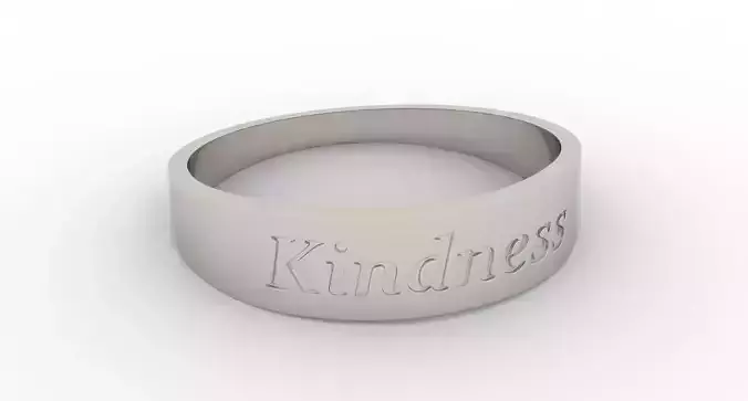 Kindness Ring Female Platinum 3D print model