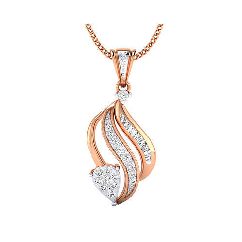 pendant-1163 rose gold twisted pendant 3D print model