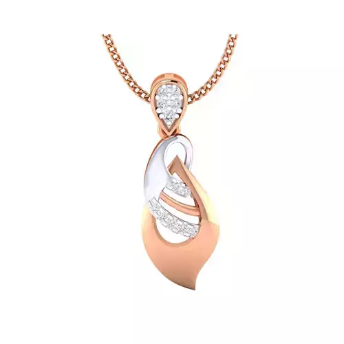 pendant-1150 diamond pendant gold 3D print model