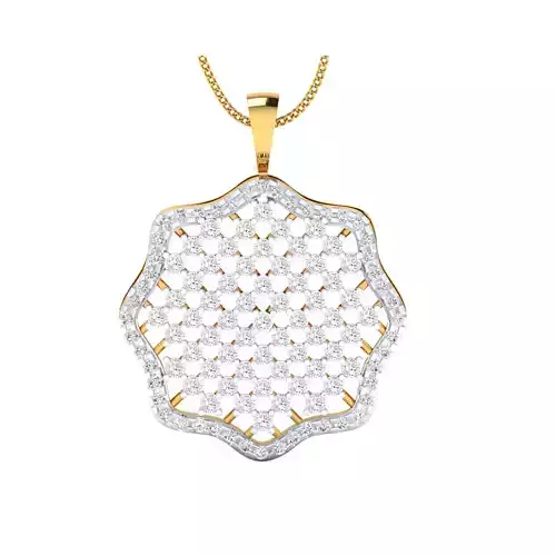 pendant-1147 diamond pendant gold 3D print model