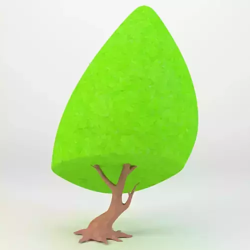 Cartoon Tree 3D Model