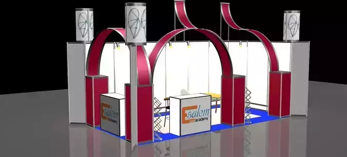 3d stand exhibition booth design system