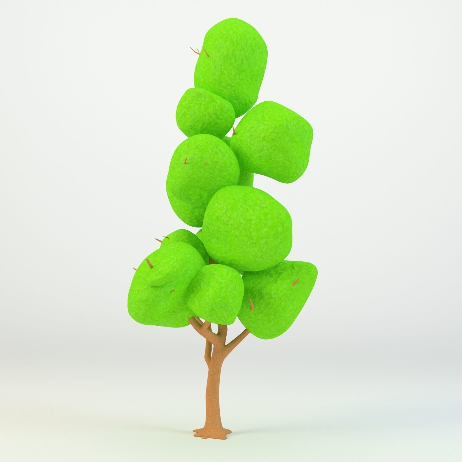 Cartoon Tree 3D Model Low-poly 3D model_1
