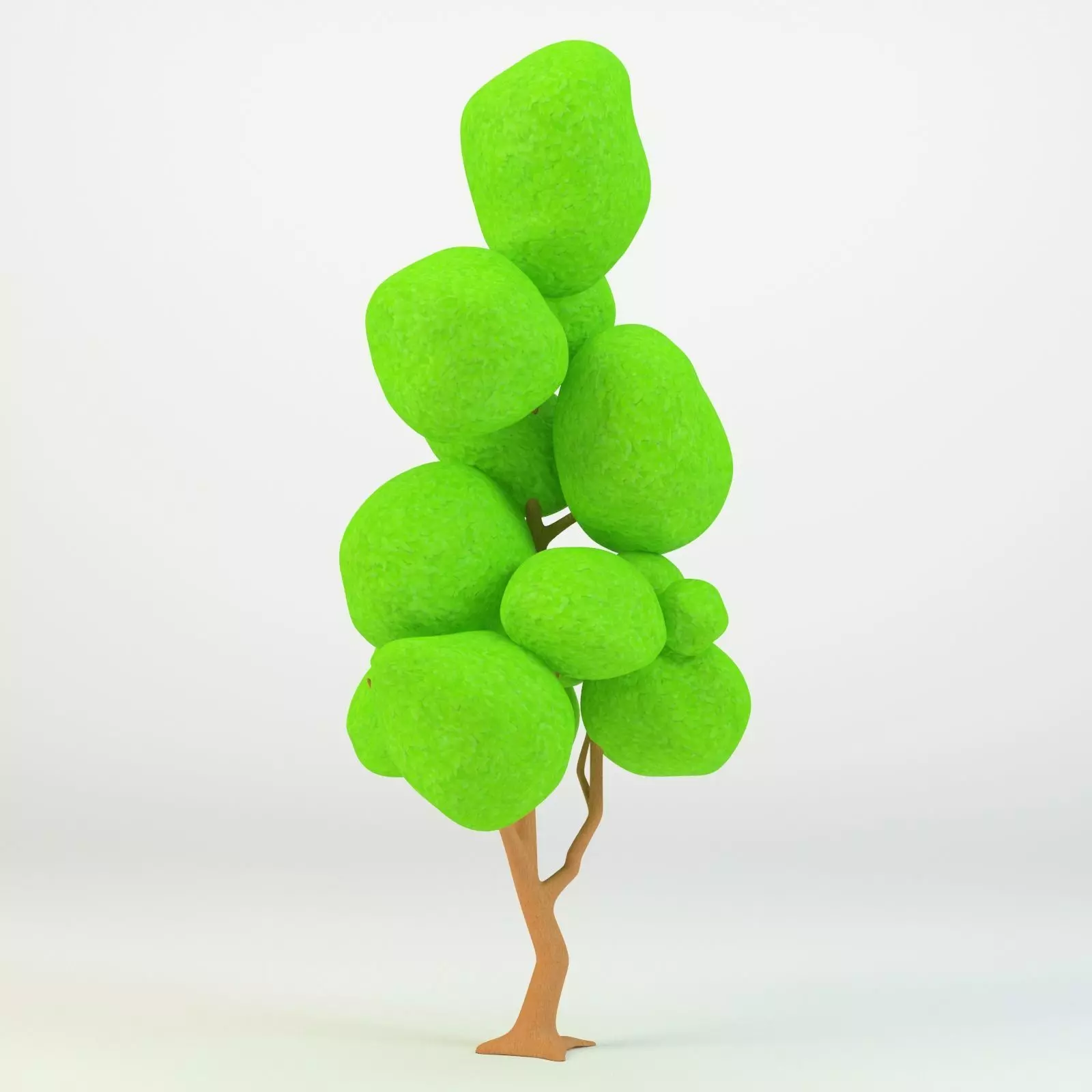Cartoon Tree 3D Model Low-poly 3D model_0