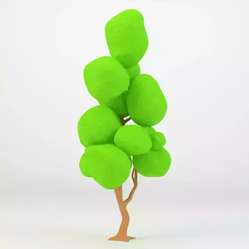Cartoon Tree 3D Model